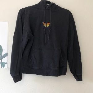 PacSun Size Medium Butterfly Cropped Hoodie